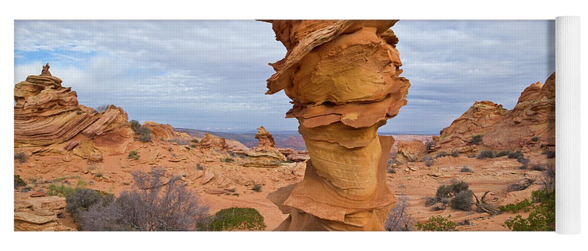 00559259 Yoga Mat featuring the photograph Sandstone Formation Vermillion Cliffs by Yva Momatiuk John Eastcott
