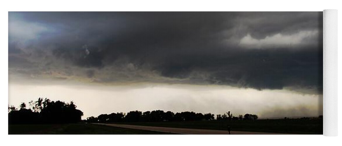 Stormscape Yoga Mat featuring the photograph Severe Storms over South Central Nebraska #1 by NebraskaSC