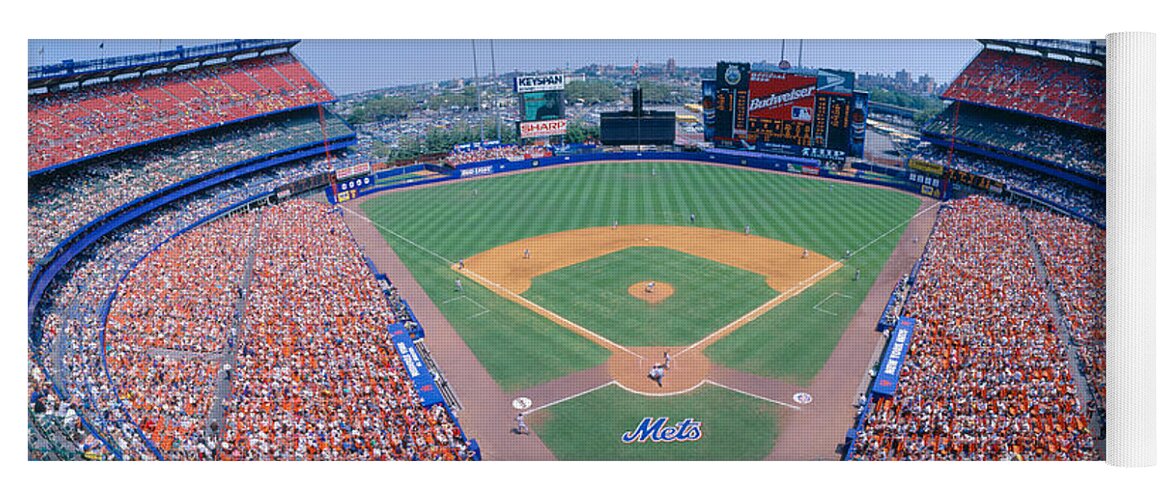 Photography Yoga Mat featuring the photograph Shea Stadium, Ny Mets V. Sf Giants, New #1 by Panoramic Images