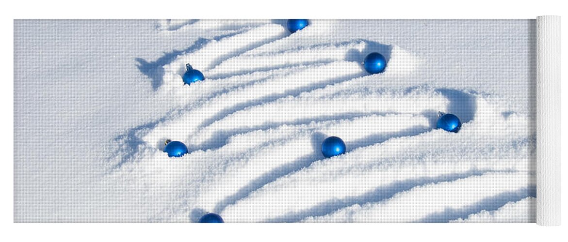 Bauble Yoga Mat featuring the photograph Snow Tree by Juli Scalzi