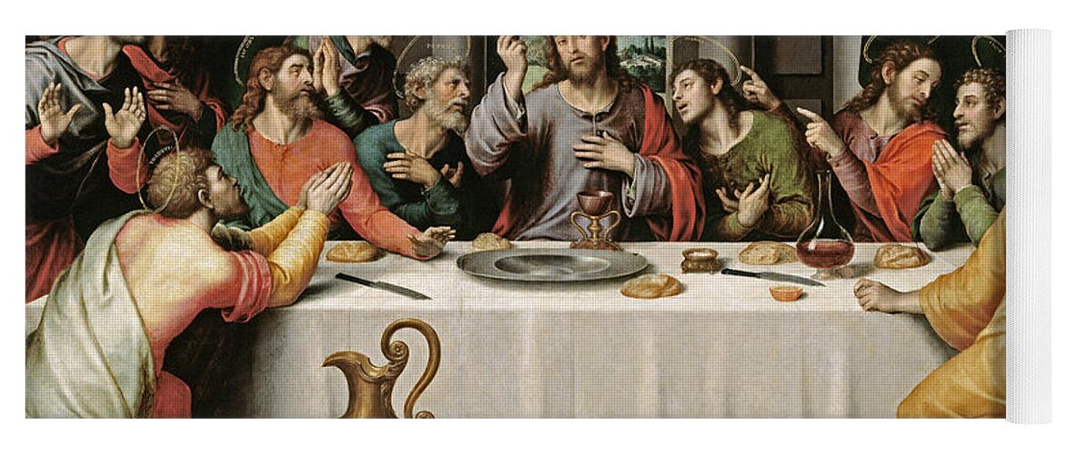 Juan De Juanes Yoga Mat featuring the painting The Last Supper #3 by Juan de Juanes