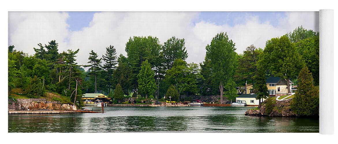 Canada Yoga Mat featuring the photograph 1000 Islands Homes by Brenda Kean
