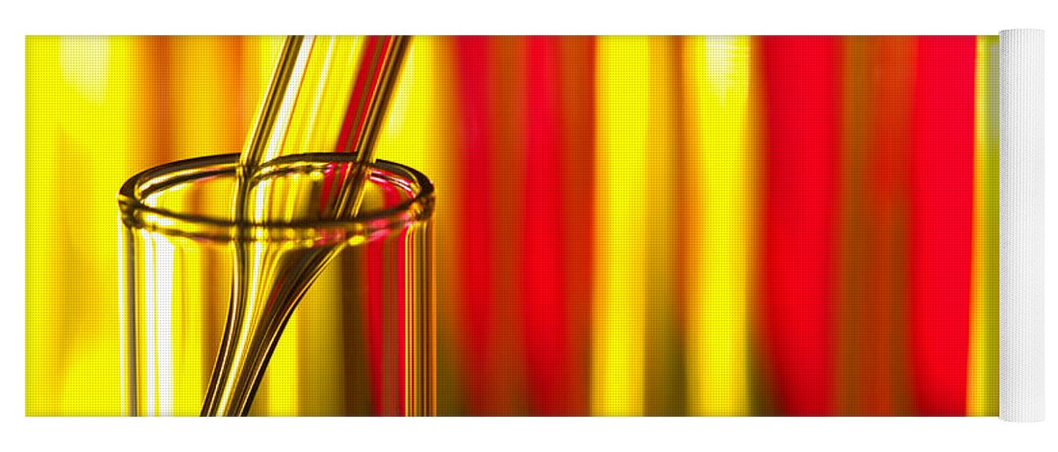 Test Yoga Mat featuring the photograph Laboratory Test Tubes in Science Research Lab #11 by Science Research Lab