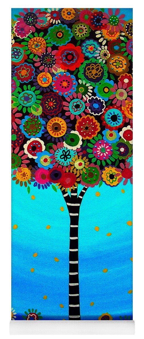 Tree Of Life Yoga Mat featuring the painting Tree Of Life #11 by Pristine Cartera Turkus