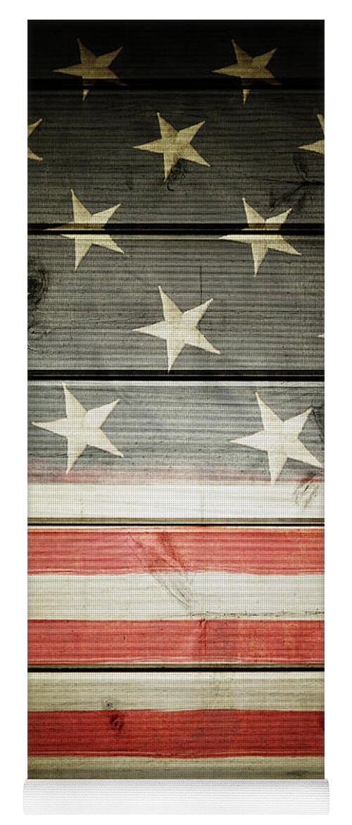 American Flag Yoga Mat featuring the photograph American flag 58 by Les Cunliffe