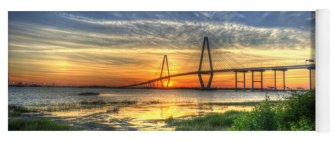 Arthur Ravenel Jr. Yoga Mat featuring the photograph Lowcountry Sunset by Dale Powell