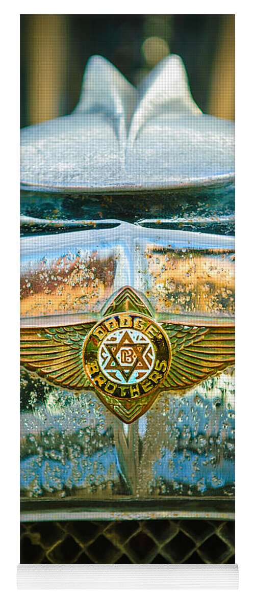 1929 Dodge Brothers Emblem Yoga Mat featuring the photograph 1929 Dodge Brothers Emblem -0264 by Jill Reger