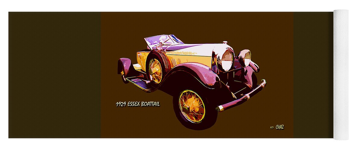 Classic Car Yoga Mat featuring the painting 1929 Essex Boattail by CHAZ Daugherty