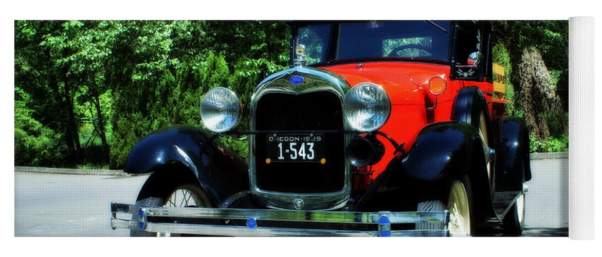 1929 Yoga Mat featuring the photograph 1929 Ford by John Winner