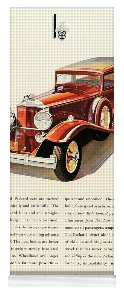 Packard Yoga Mat featuring the digital art 1931 - Packard - Advertisement - Color by John Madison