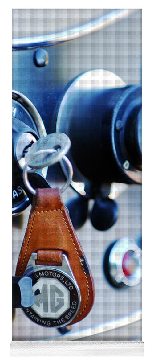 1948 Mg Tc Key Ring Yoga Mat featuring the photograph 1948 MG TC Key Ring by Jill Reger