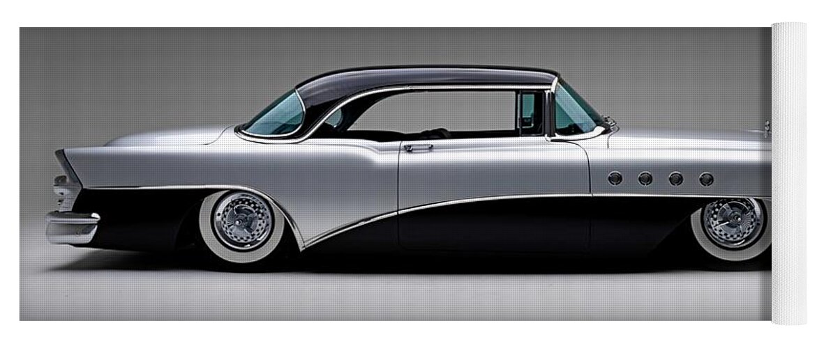 Car Yoga Mat featuring the photograph 1955 Buick Roadmaster by Gianfranco Weiss