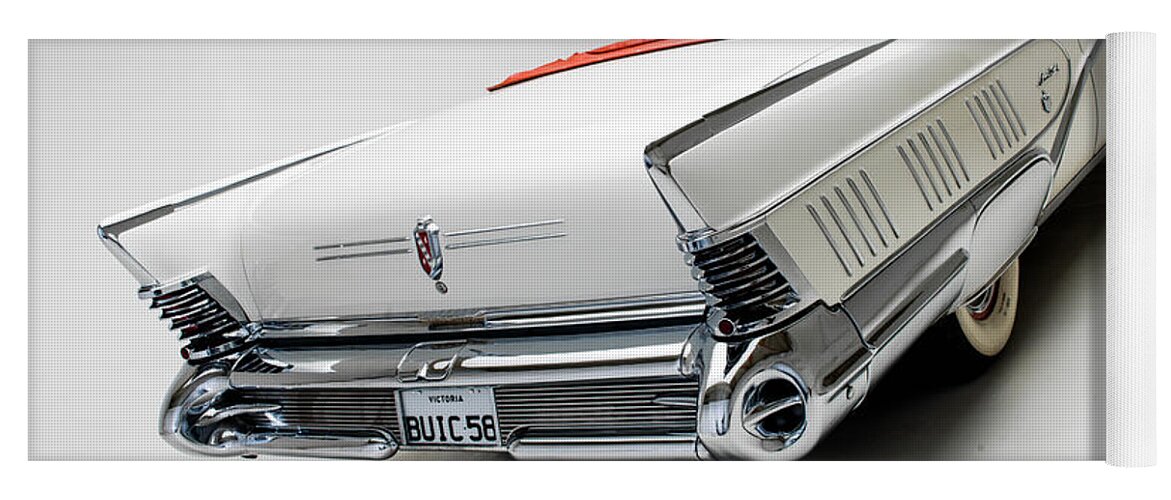 Car Yoga Mat featuring the photograph 1958 Buick Limited Convertible by Gianfranco Weiss