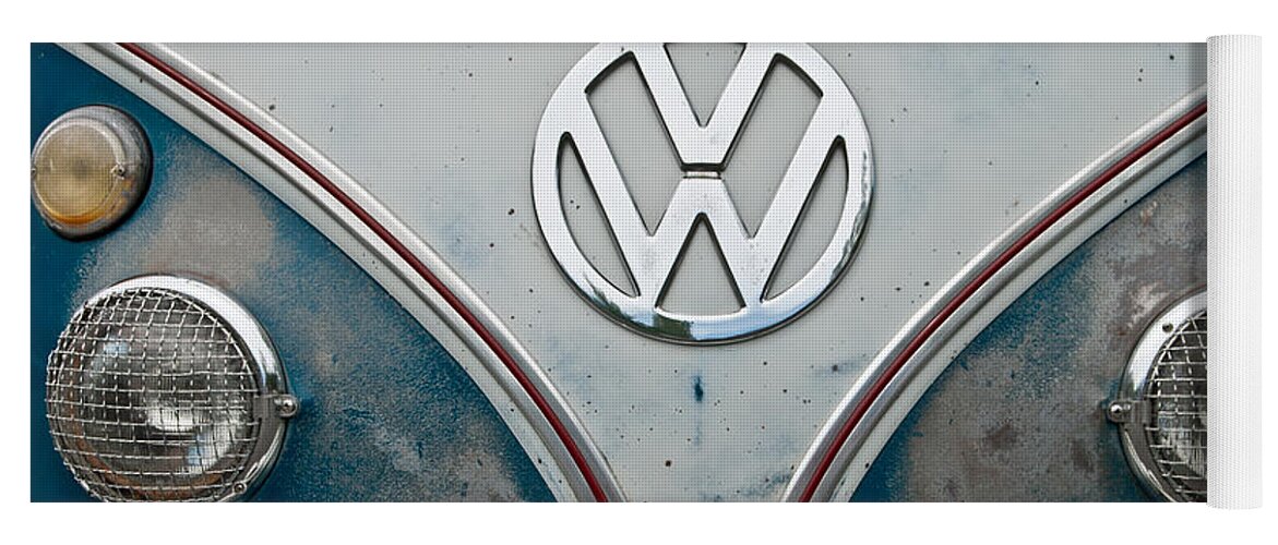 Volkswagen Yoga Mat featuring the photograph 1965 VW Volkswagen Bus by Jani Freimann