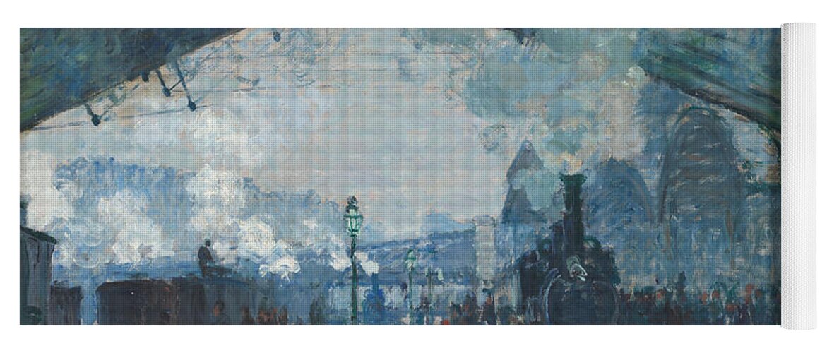Claude Monet Yoga Mat featuring the painting Arrival Of The Normandy Train #2 by Claude Monet