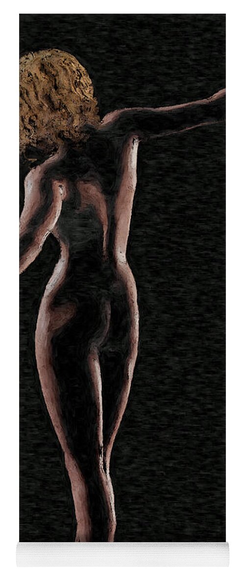 Nude Yoga Mat featuring the painting Balancing the Frame #2 by Peter J Sucy