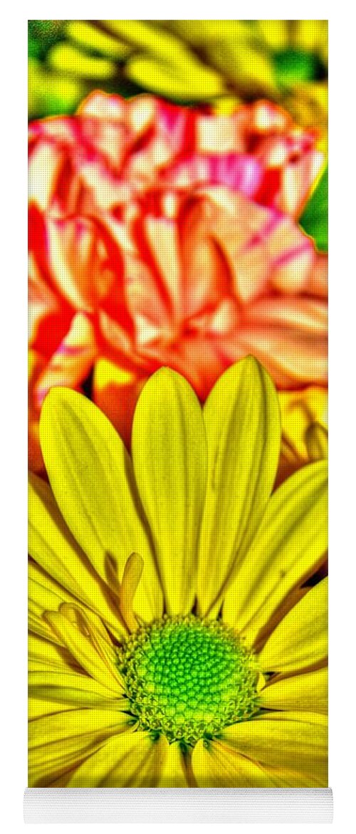 Hdr Yoga Mat featuring the photograph Bouquet of Flowers 1 #2 by Richard Zentner
