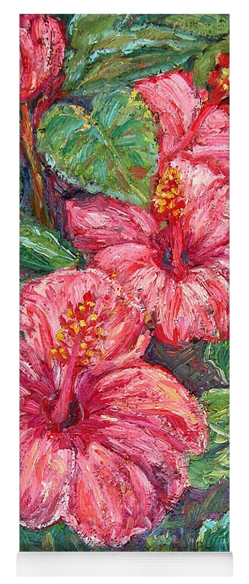 Hibiscus Yoga Mat featuring the painting Hibiscus by Kendall Kessler