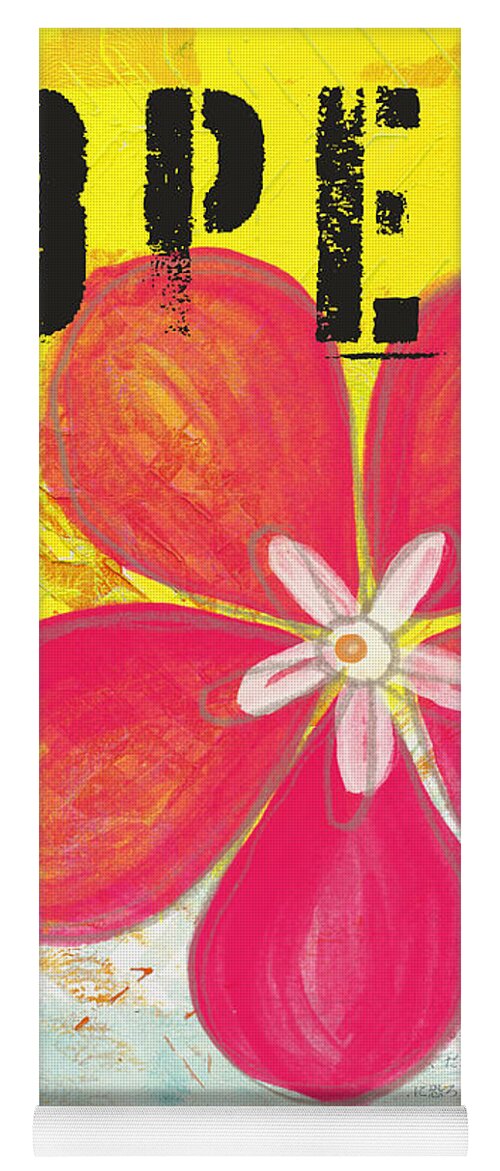 Flower Yoga Mat featuring the painting Hope #2 by Linda Woods