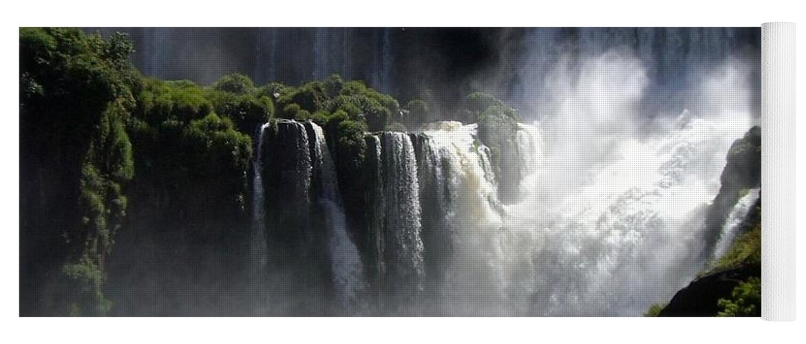 Waterfalls Yoga Mat featuring the photograph Iguassu Falls by Barbie Corbett-Newmin