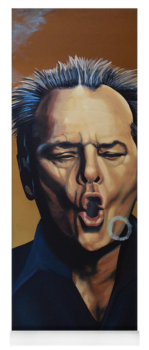Jack Nicholson Yoga Mat featuring the painting Jack Nicholson Painting by Paul Meijering