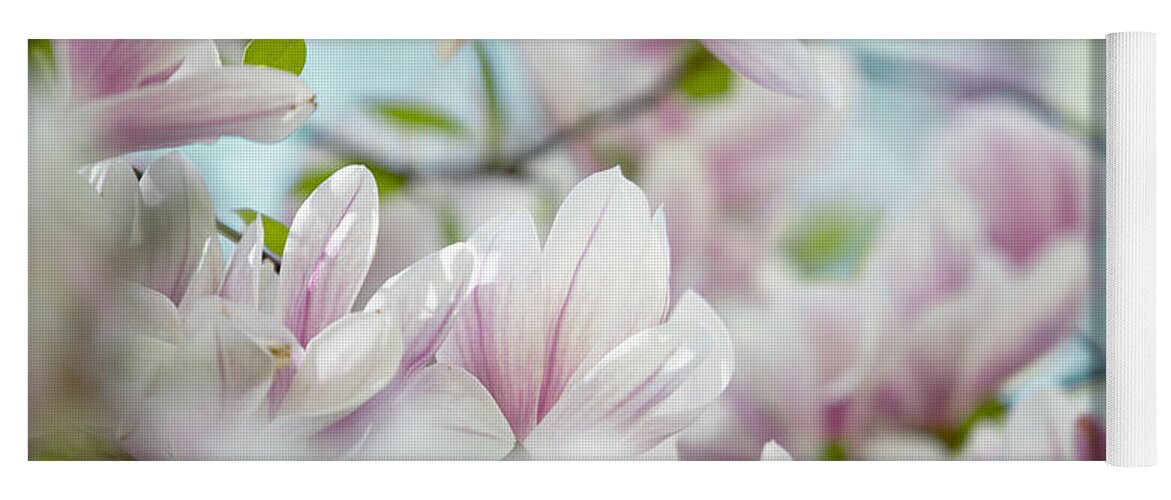 Magnolia Yoga Mat featuring the photograph Magnolia Flowers #2 by Nailia Schwarz