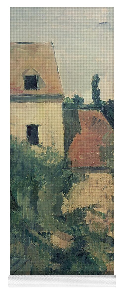 Landscape; Post-impressionist; France Yoga Mat featuring the painting Moulin de la Couleuvre at Pontoise by Paul Cezanne