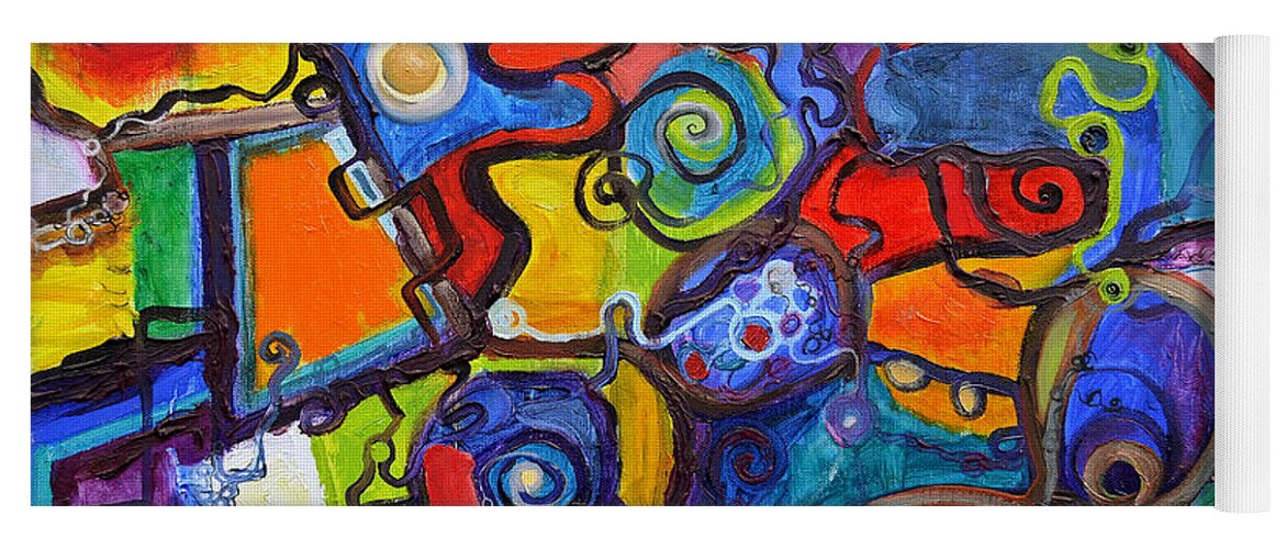 Abstract Yoga Mat featuring the painting Observable #2 by Regina Valluzzi