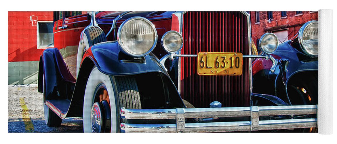 Antique Car Yoga Mat featuring the photograph Pierce Arrow 3468 by Guy Whiteley