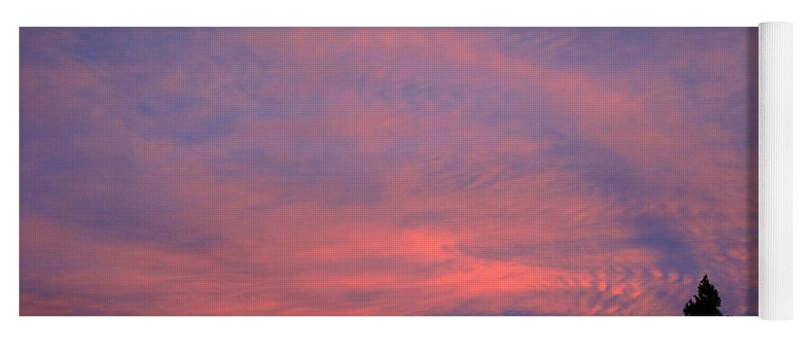 Pink Sky Yoga Mat featuring the photograph Pink Sky #2 by Debra Thompson