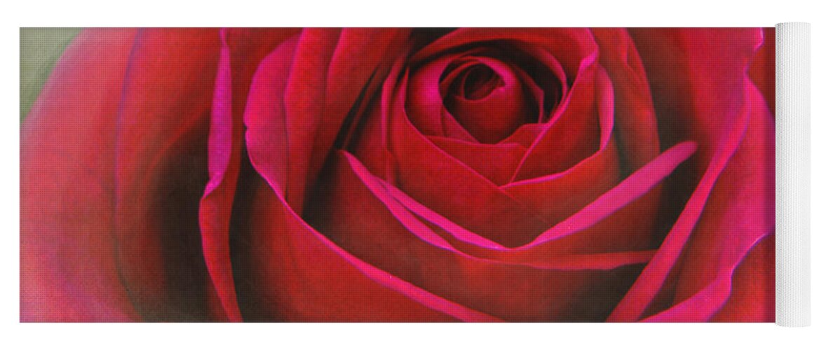 Rose Yoga Mat featuring the photograph Red Rose Macro #2 by Sandi OReilly