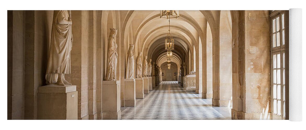 Europa Yoga Mat featuring the photograph Versailles Hallway #1 by Inge Johnsson