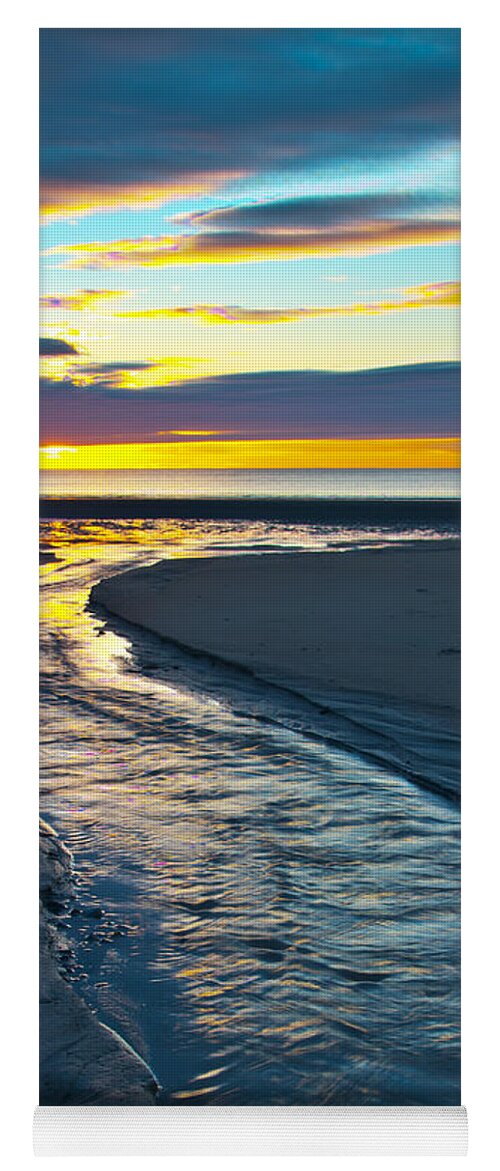 Wells Beach Yoga Mat featuring the photograph Wells Beach Maine Sunrise #1 by Glenn Gordon