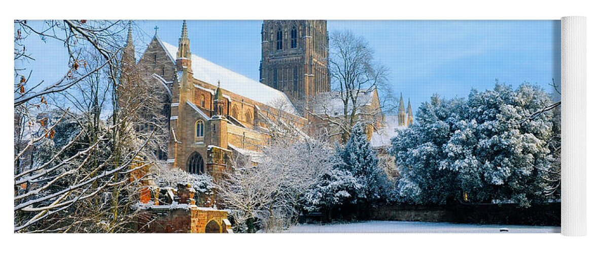 Cathedral Yoga Mat featuring the photograph Worcester Cathedral by Roy Pedersen