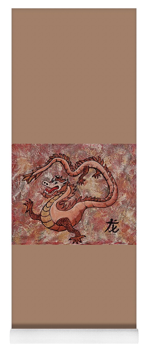 Year Of The Dragon Yoga Mat featuring the painting Year Of The Dragon by Darice Machel McGuire