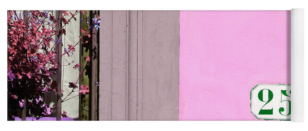Twenty Five Yoga Mat featuring the photograph 25 in Pink Window by Valerie Reeves