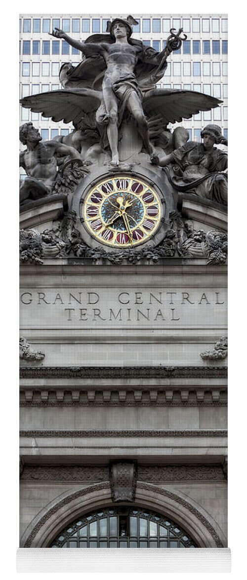 Grand Central Terminal Yoga Mat featuring the photograph Grand Central Terminal Facade #3 by Susan Candelario