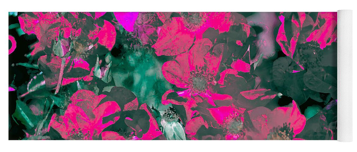 Abstract Yoga Mat featuring the photograph Rose 72 #3 by Pamela Cooper