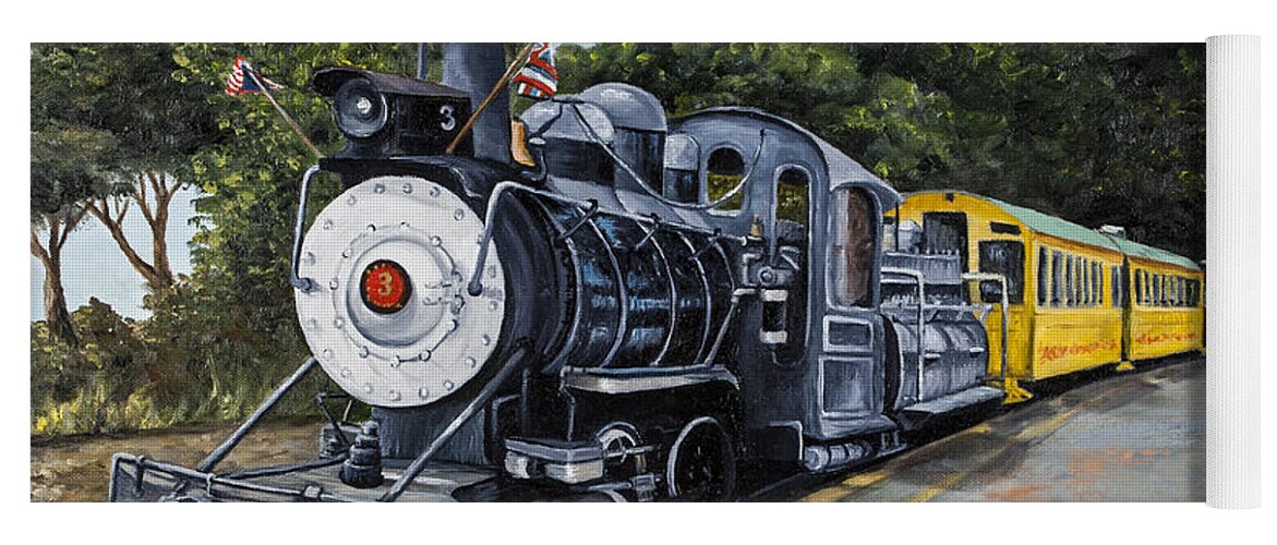 Transportation Yoga Mat featuring the painting Sugar Cane Train by Darice Machel McGuire