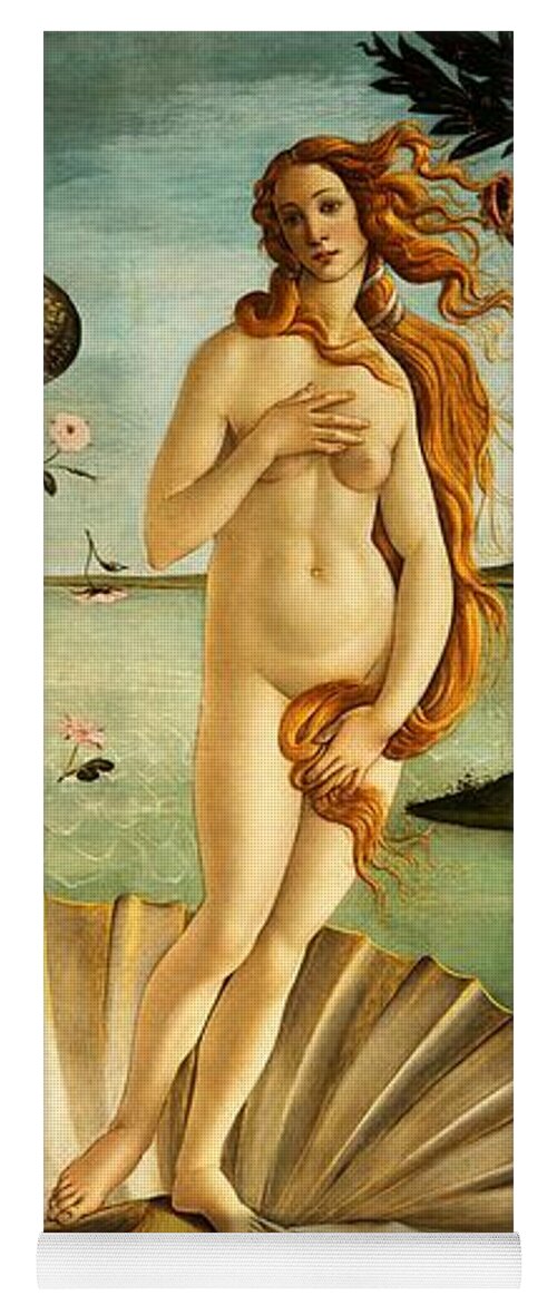 Botticelli Yoga Mat featuring the painting The Birth Of Venus #3 by Sandro Botticelli