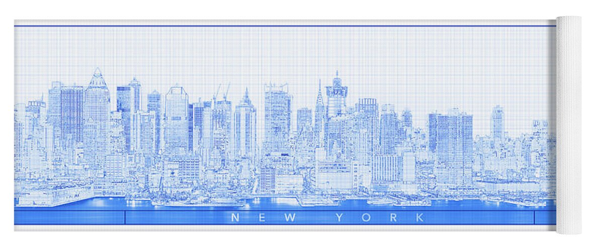 Photography Yoga Mat featuring the photograph View Of Skylines In A City, Manhattan #3 by Panoramic Images