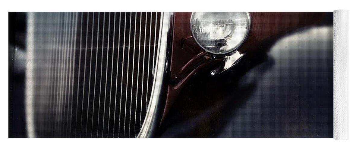 Car Yoga Mat featuring the photograph 30s In Maroon And Black by Tim Nyberg
