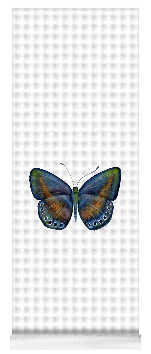Danis Yoga Mat featuring the painting 39 Mydanis Butterfly by Amy Kirkpatrick