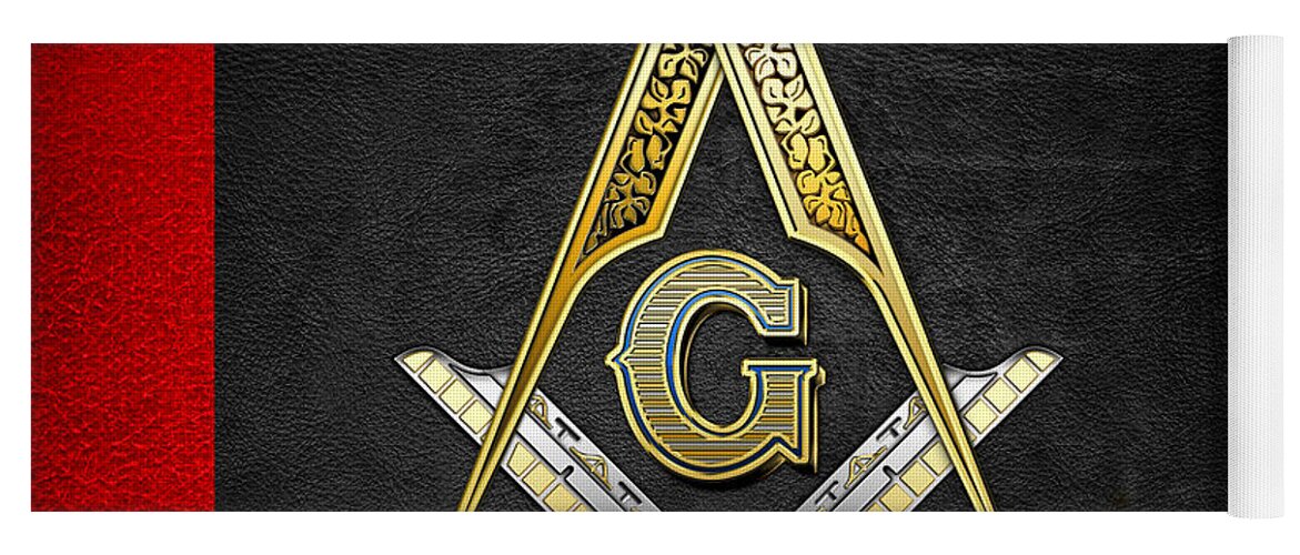 'ancient Brotherhoods' Collection By Serge Averbukh Yoga Mat featuring the digital art 3rd Degree Mason - Master Mason Masonic Jewel by Serge Averbukh