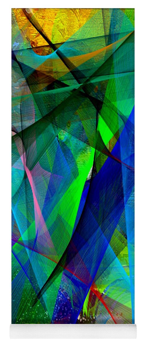 Abstract Art Yoga Mat featuring the digital art Color Symphony #9 by Rafael Salazar