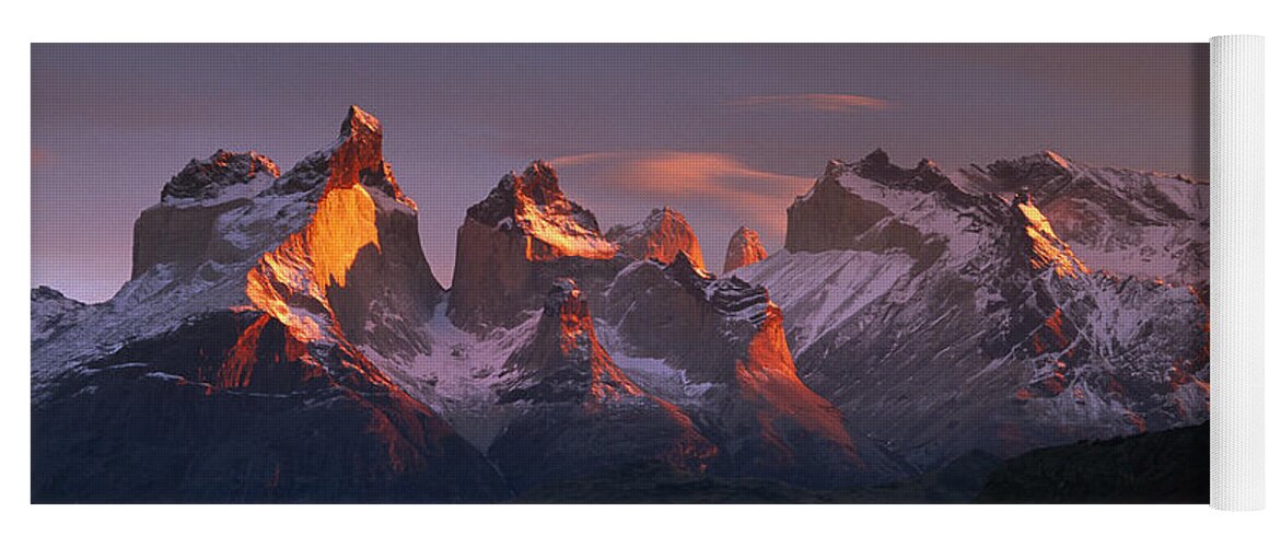 Feb0514 Yoga Mat featuring the photograph Cuernos Del Paine And Lago Pehoe #4 by Colin Monteath