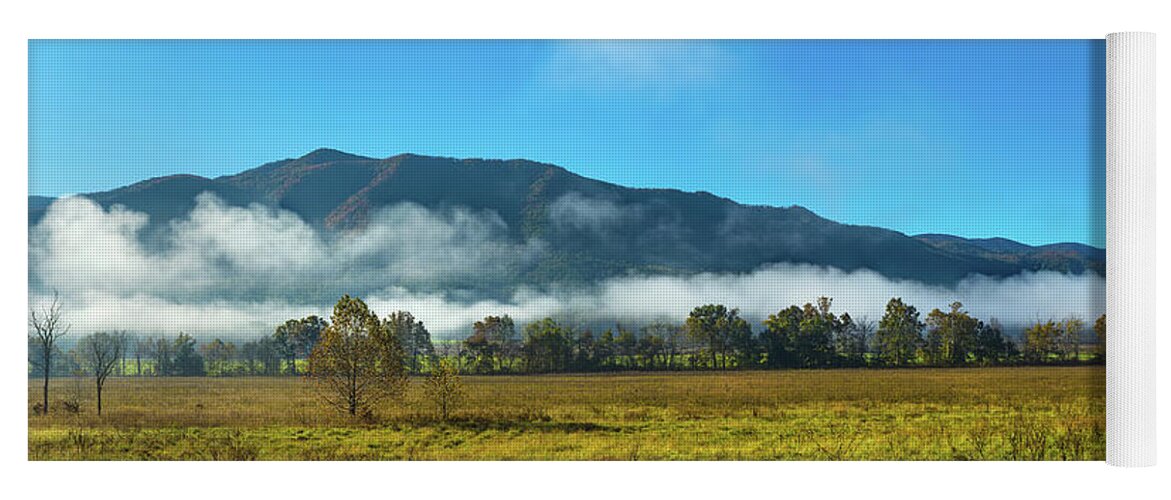 Photography Yoga Mat featuring the photograph Fog Over Mountain, Cades Cove, Great #4 by Panoramic Images