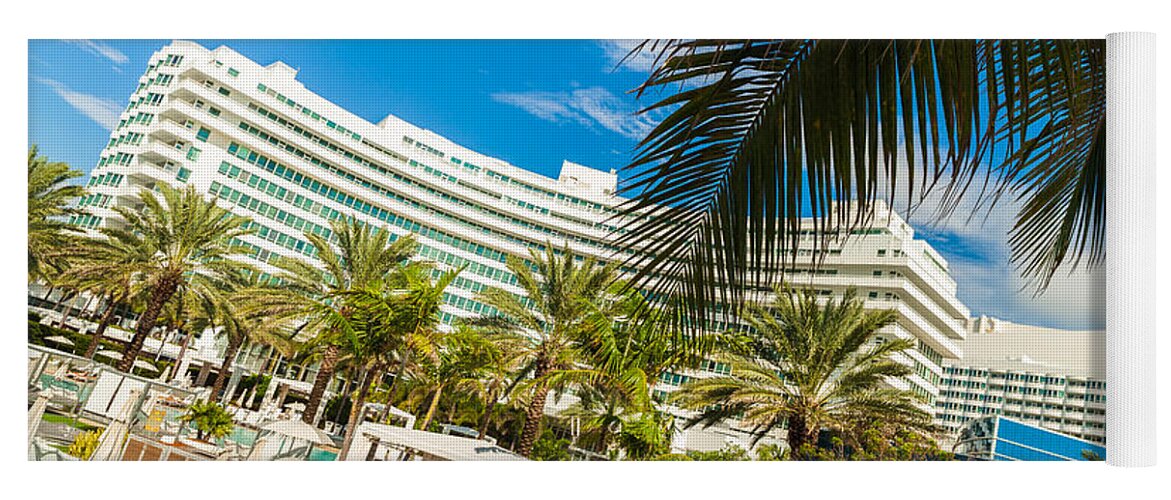 Architecture Yoga Mat featuring the photograph Fontainebleau Hotel #4 by Raul Rodriguez