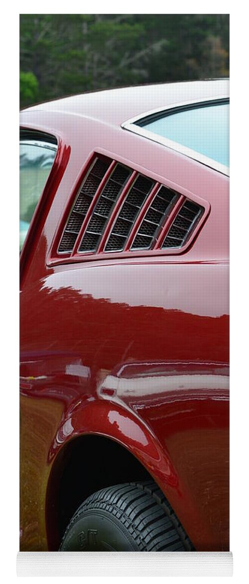 Red Yoga Mat featuring the photograph Classic Mustang by Dean Ferreira
