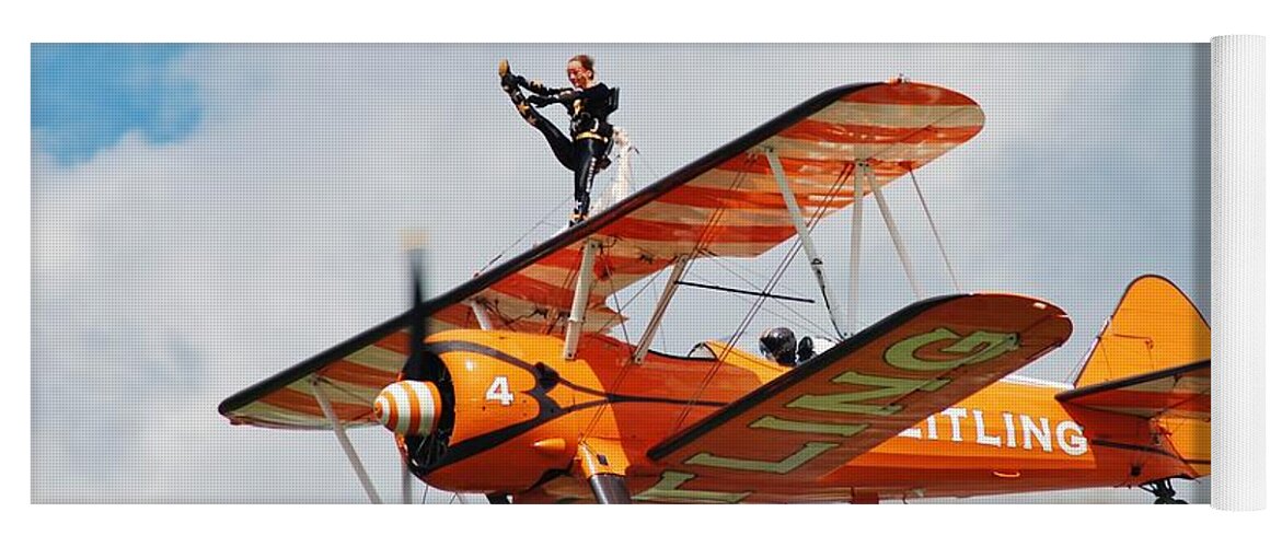 Breitling Yoga Mat featuring the photograph Breitling Wingwalkers team #5 by David Fowler